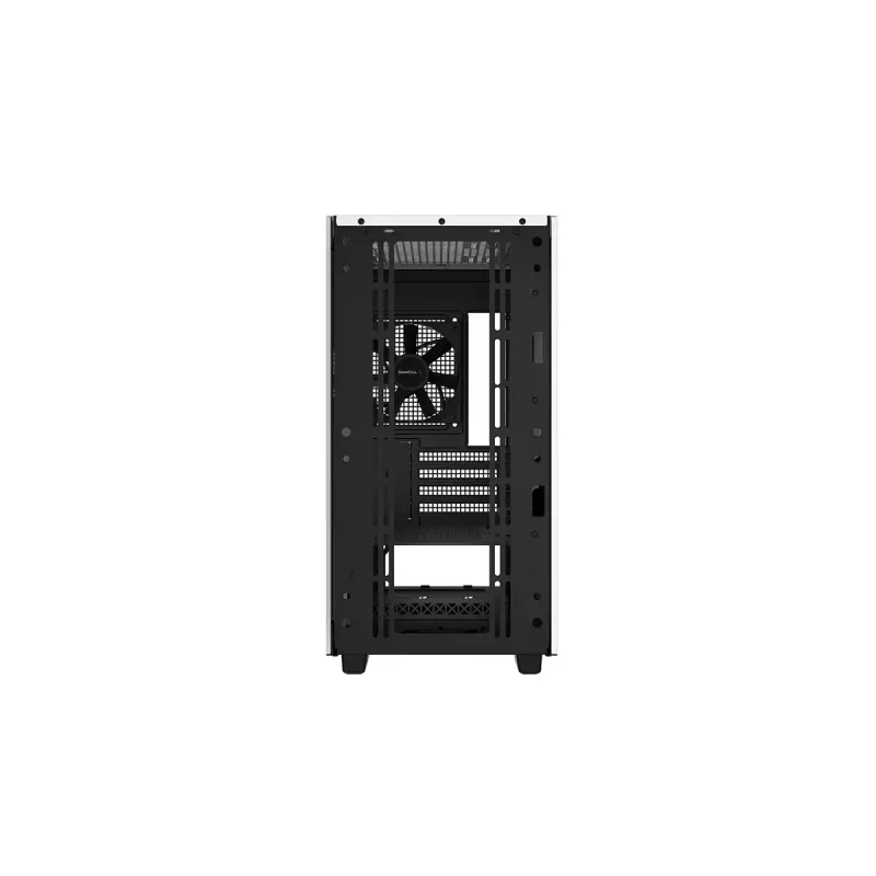 DeepCool CH370 WH R-CH370-WHNAM1-G-1 Micro ATX Mini Tower kompiuterio dėžė su šoniniu langu, tinka 360 mm radiatoriui, 2x 3,5 colio ir 3x 2,5 colio vietos diskams, balta