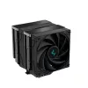 Oro aušintuvas DeepCool AK620 ZERO DARK 12 cm juodas, 6 šilumos vamzdeliai, 2x120 mm PWM ventiliatoriai, TDP 260 W, aukštis 160 mm