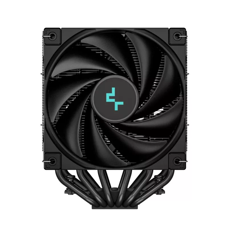 Oro aušintuvas DeepCool AK620 ZERO DARK 12 cm juodas, 6 šilumos vamzdeliai, 2x120 mm PWM ventiliatoriai, TDP 260 W, aukštis 160 mm