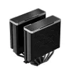 Oro aušintuvas DeepCool AK620 ZERO DARK 12 cm juodas, 6 šilumos vamzdeliai, 2x120 mm PWM ventiliatoriai, TDP 260 W, aukštis 160 mm