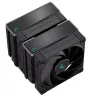 Oro aušintuvas DeepCool AK620 ZERO DARK 12 cm juodas, 6 šilumos vamzdeliai, 2x120 mm PWM ventiliatoriai, TDP 260 W, aukštis 160 mm