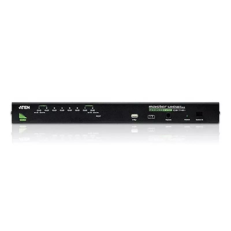 ATEN CS1708A 8 prievadų USB/PS/2 VGA KVM jungiklis su USB periferiniu prievadu