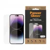 Apsauginis stiklas PanzerGlass Apple iPhone 14 Pro Max Classic Fit, atsparus įbrėžimams ir smūgiams