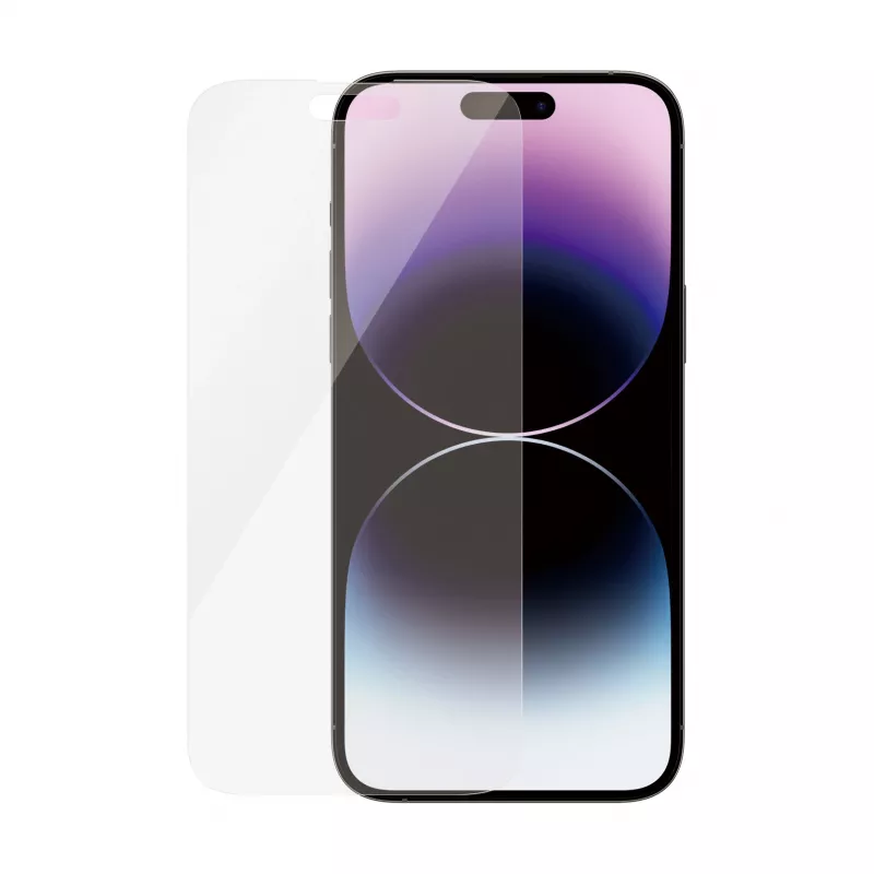 Apsauginis stiklas PanzerGlass Apple iPhone 14 Pro Max Classic Fit, atsparus įbrėžimams ir smūgiams