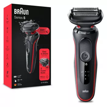 Braun Series 5 50-R1000s folinis skustuvas juodas, raudonas