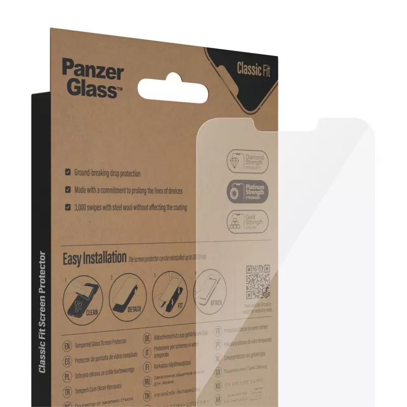 Apsauginis stiklas PanzerGlass Apple iPhone 14 Plus / 13 Pro Max, atsparus įbrėžimams ir smūgiams