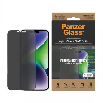 Privatumo ekrano apsauga PanzerGlass Apple iPhone 14 Plus 13 Pro Max atspari įbrėžimams ir smūgiams