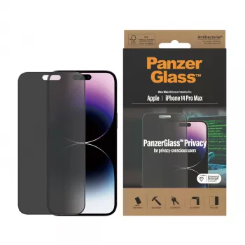 PanzerGlass® privatumo ekrano apsauga iPhone 14 Pro Max | Ultra-Wide Fit