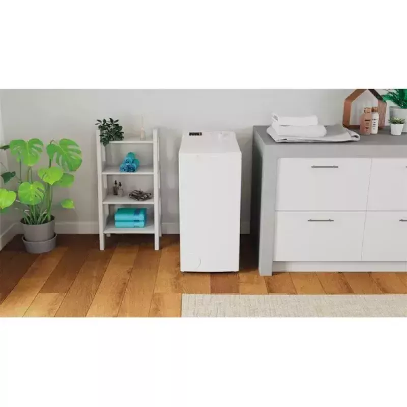Skalbimo mašina su viršutiniu pakrovimu INDESIT BTW S60400 EU/N — 6 kg, 1000 aps./min., energijos klasė C, balta