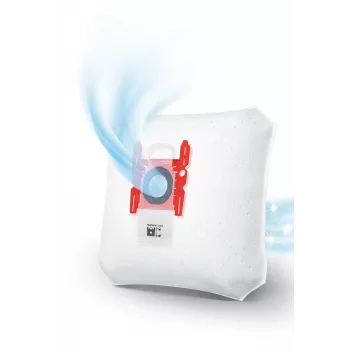 Dulkių maišelis cilindriniam dulkių siurbliui Bosch BBZAFGALL – 4 vnt., baltas, 240×75×165 mm, 100 g
