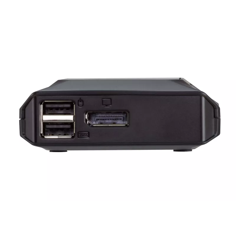 ATEN US3312 2 prievadų USB-C 4K DisplayPort KVM jungiklis su nuotoliniu prievadų parinkikliu