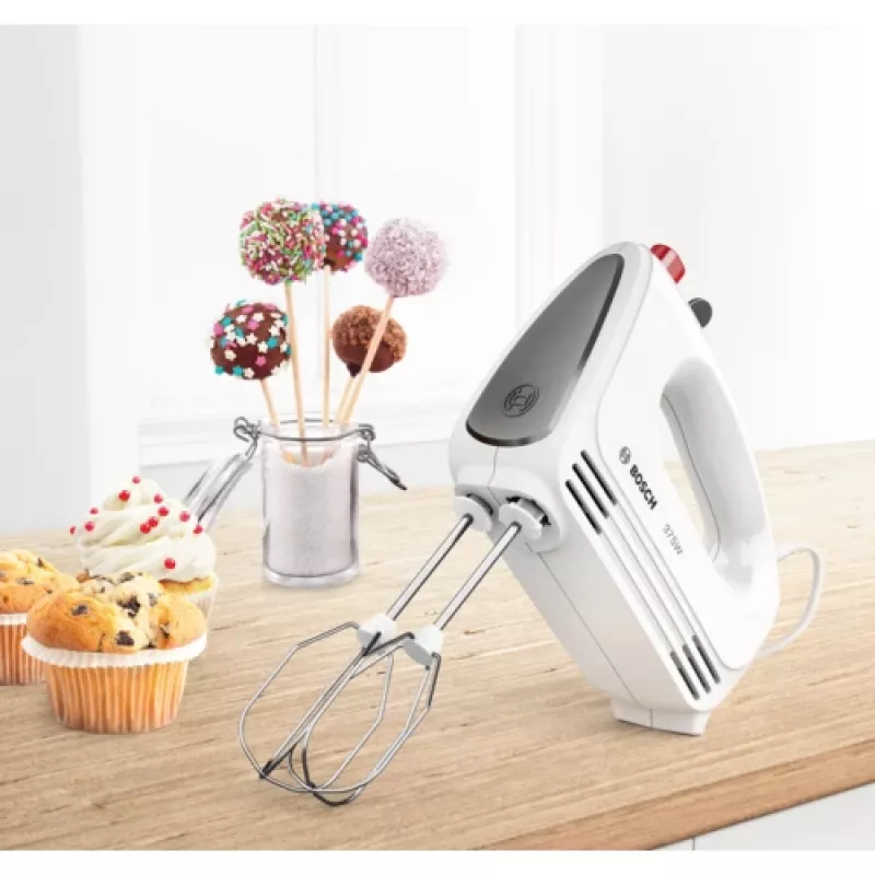 Rankinis plaktuvas Bosch MFQ22100 — 375 W, pilkas/ baltas, 0,9 kg