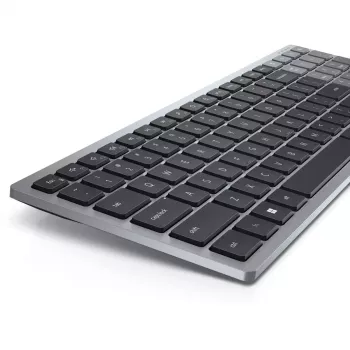 Klaviatūra DELL KB740 Office RF Wireless + Bluetooth QWERTY US International pilka/juoda