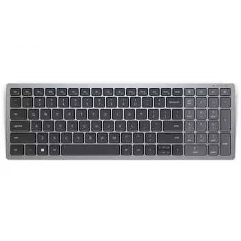 Klaviatūra DELL KB740 Office RF Wireless + Bluetooth QWERTY US International pilka/juoda