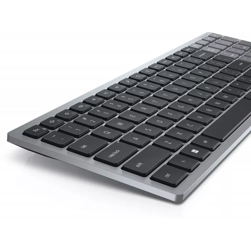 Klaviatūra Dell Pro Plus Compact KB740 — Pilno dydžio (100%), RF belaidė + Bluetooth, Rusų QWERTY, Juoda/Pilka