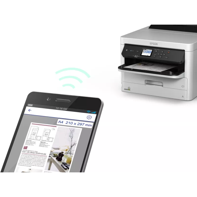 Spausdintuvas rašalinis Epson WorkForce Pro WF-C529RDW — A4, 4800 x 1200 dpi, dupleksas, Wi‑Fi, Ethernet, 34 ppm