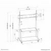 Neomounts NS-M4000BLACK TV vežimėlis 60-105 colių, juodas
