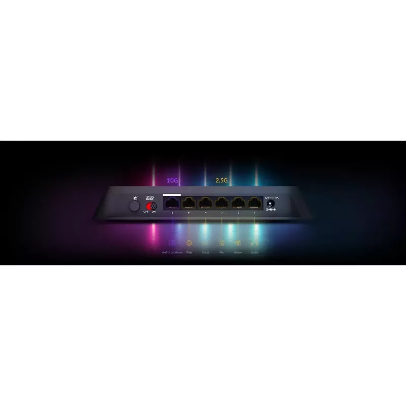Nevaldomas jungiklis D-Link DMS-106XT 6 prievadų 2,5G Ethernet 45 Gbit/s