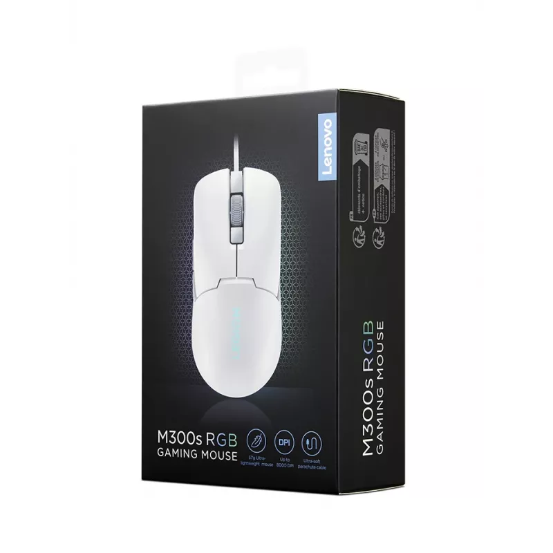 Lenovo GY51H47351 žaidimų pelė, dešinei rankai, USB Type-A, optinė, 8000 DPI