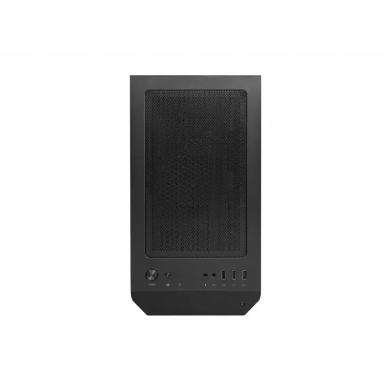 PC korpusas MSI MAG FORGE M100A Micro Tower juodas su grūdintu stiklu, 3x120mm priekiniai ventiliatoriai, RGB, microATX/Mini‑ITX