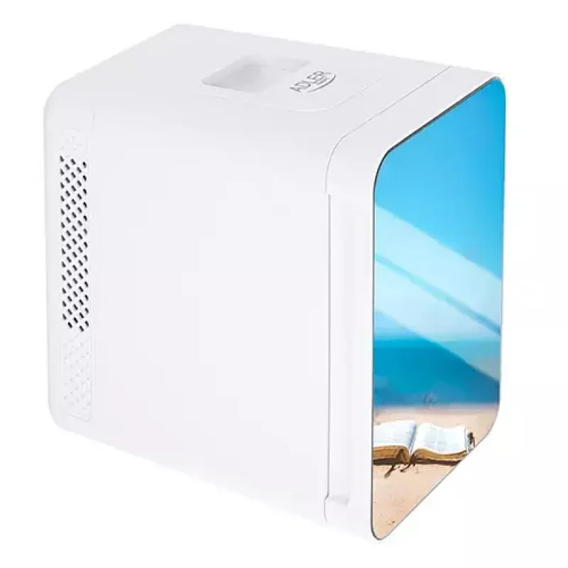 Mini šaldytuvas Adler AD 8085, 4 L, dešiniai vyriai, veidrodinės durelės, 220–240V/12V