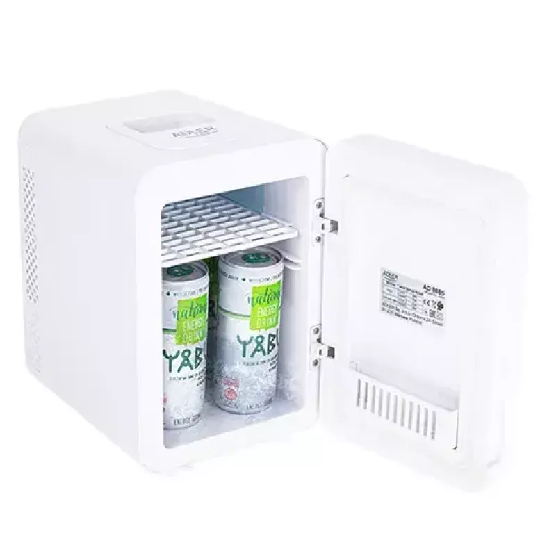 Mini šaldytuvas Adler AD 8085, 4 L, dešiniai vyriai, veidrodinės durelės, 220–240V/12V