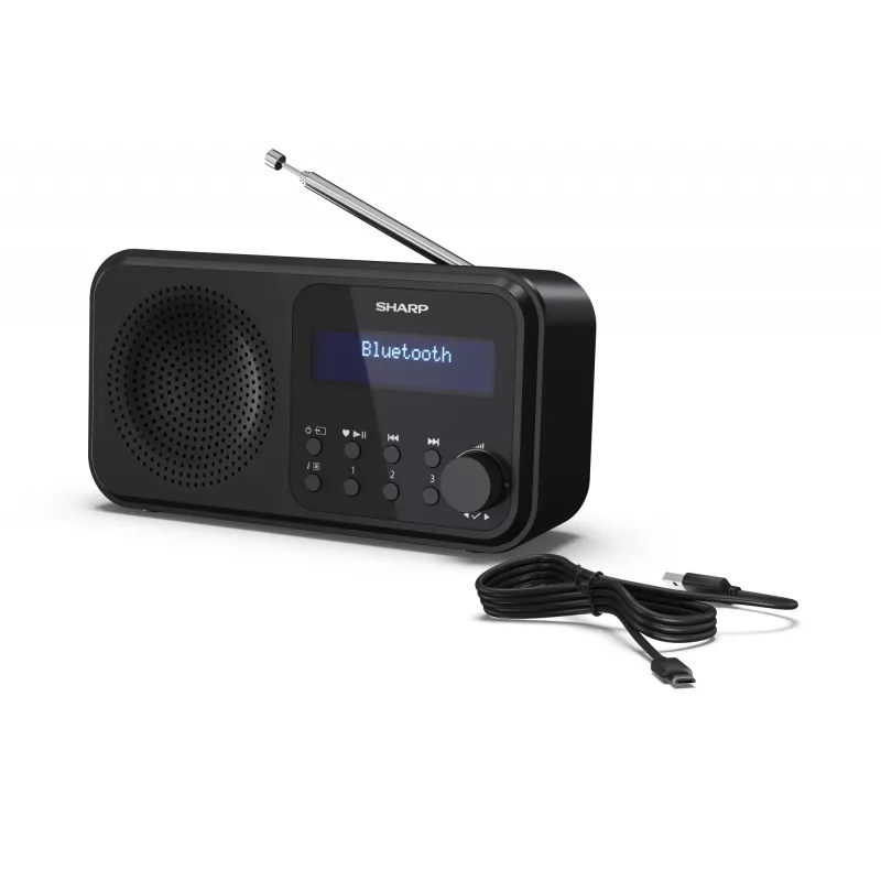 Sharp DR-P420(BK) Tokyo nešiojamasis skaitmeninis radijas, DAB, DAB+, FM, 2 W, AAC