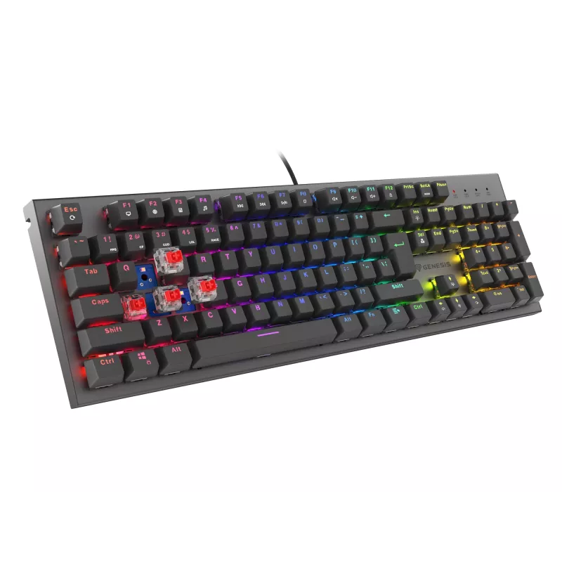 GENESIS Thor 303 klaviatūra žaidimams USB mechaninė QWERTY US International juoda