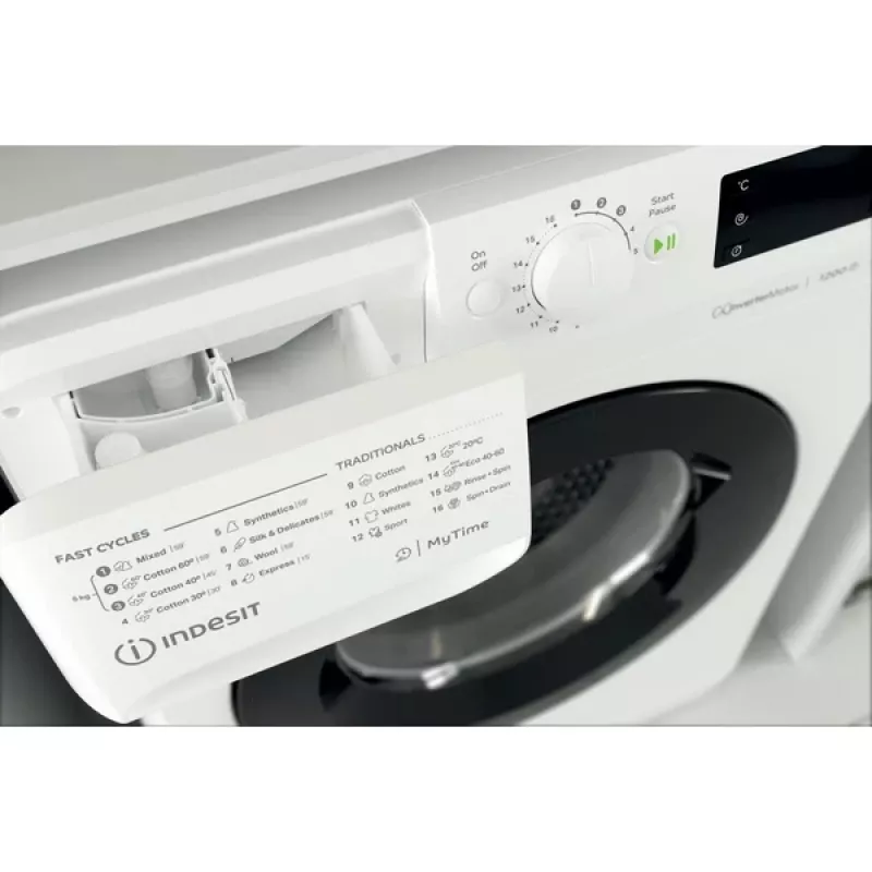 Indesit MTWSE 61294 WK EE skalbyklė su priekiniu pakrovimu 6 kg 1151 aps./min Balta