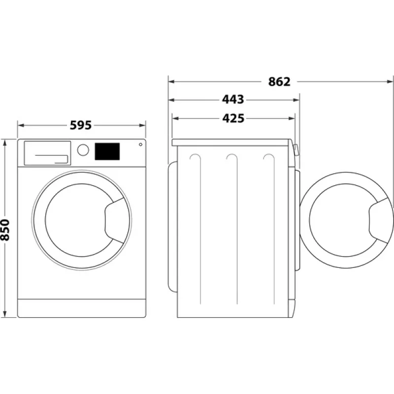 Indesit MTWSE 61294 WK EE skalbyklė su priekiniu pakrovimu 6 kg 1151 aps./min Balta
