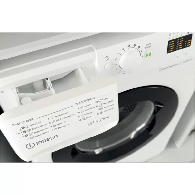 Indesit MTWSA 61294 WK EE skalbyklė su priekiniu pakrovimu 6 kg 1151 aps./min Balta