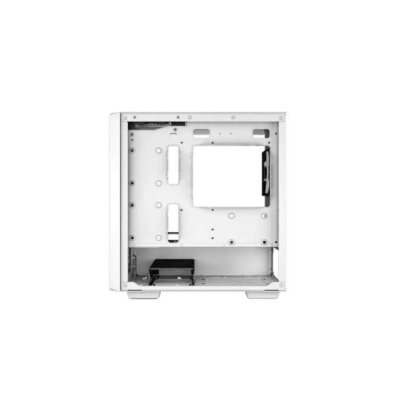 PC korpusas DeepCool CC360 WH ARGB Mini Tower Baltas — Micro-ATX/Mini-ITX, grūdintas stiklas, 2x 3.5 colio + 3x 2.5 colio, 2x priekiniai 120 mm ventiliatoriai