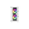PC korpusas DeepCool CC360 WH ARGB Mini Tower Baltas — Micro-ATX/Mini-ITX, grūdintas stiklas, 2x 3.5 colio + 3x 2.5 colio, 2x priekiniai 120 mm ventiliatoriai