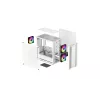 PC korpusas DeepCool CC360 WH ARGB Mini Tower Baltas — Micro-ATX/Mini-ITX, grūdintas stiklas, 2x 3.5 colio + 3x 2.5 colio, 2x priekiniai 120 mm ventiliatoriai