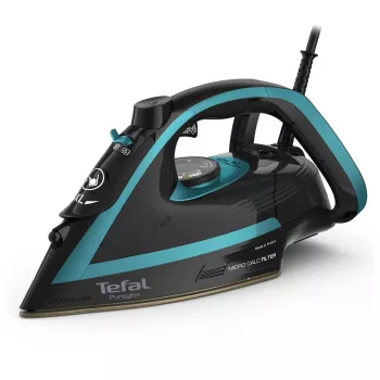 Lyginimo lygintuvas Tefal Puregliss FV8066 su Durilium AirGlide Autoclean padu, 3000 W, juodas, mėlynas