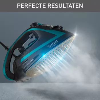 Lyginimo lygintuvas Tefal Puregliss FV8066 su Durilium AirGlide Autoclean padu, 3000 W, juodas, mėlynas