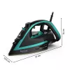 Lyginimo lygintuvas Tefal Puregliss FV8066 su Durilium AirGlide Autoclean padu, 3000 W, juodas, mėlynas