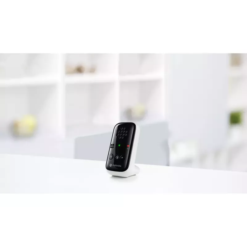 Motorola PIP10 garso kūdikio monitorius su DECT belaidžiu ryšiu, didelio jautrumo mikrofonu, nešiojamu tėvų bloku