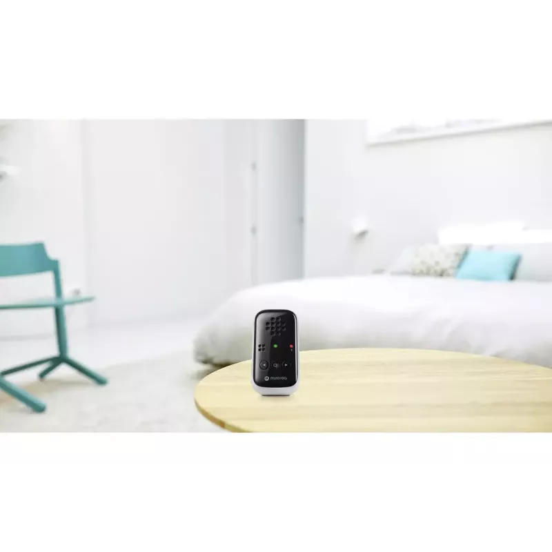 Motorola PIP10 garso kūdikio monitorius su DECT belaidžiu ryšiu, didelio jautrumo mikrofonu, nešiojamu tėvų bloku