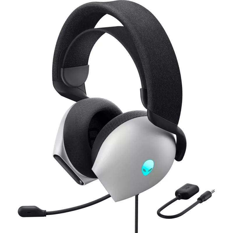 Ausinės Alienware AW520H, laidinės, galvos lankelis, žaidimams, baltos