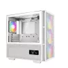 PC korpusas DeepCool CH560 DIGITAL WH Midi Tower — Baltas, EATX/ATX, grūdintas stiklas, RGB ventiliatoriai, USB-C