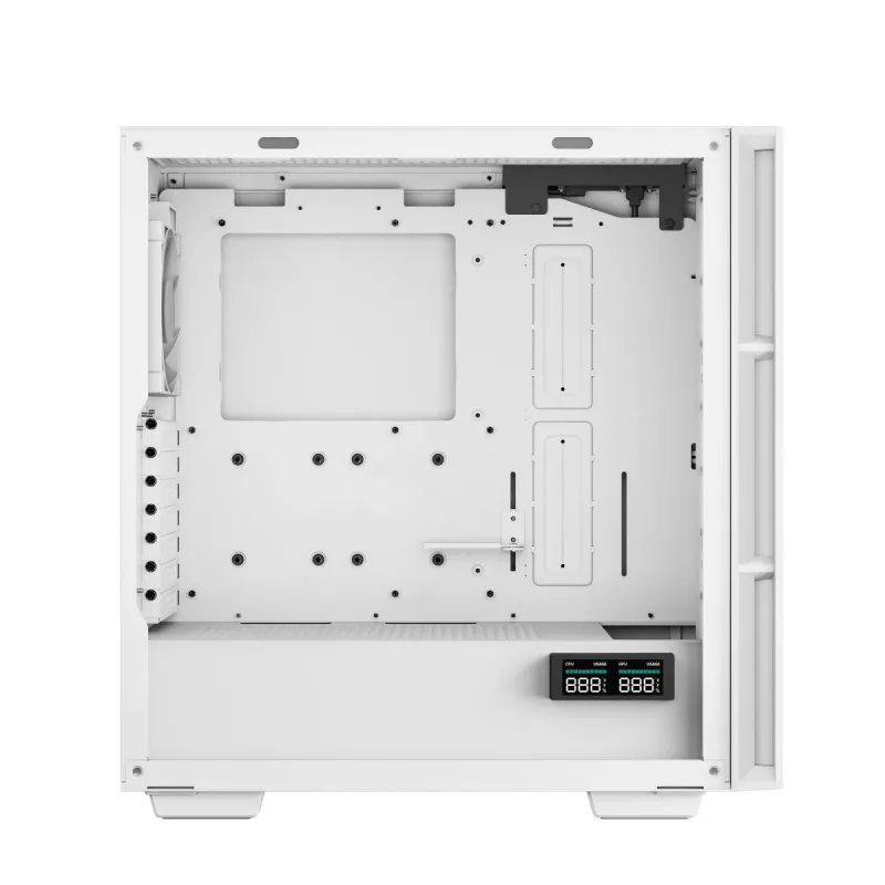 PC korpusas DeepCool CH560 DIGITAL WH Midi Tower — Baltas, EATX/ATX, grūdintas stiklas, RGB ventiliatoriai, USB-C