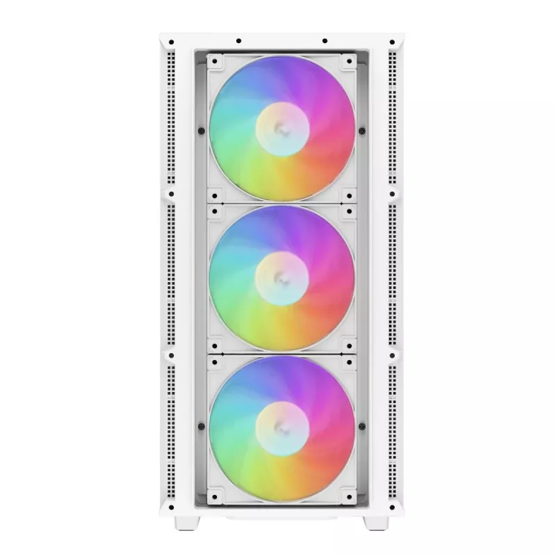 PC korpusas DeepCool CH560 DIGITAL WH Midi Tower — Baltas, EATX/ATX, grūdintas stiklas, RGB ventiliatoriai, USB-C