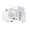 PC korpusas DeepCool CH560 DIGITAL WH Midi Tower — Baltas, EATX/ATX, grūdintas stiklas, RGB ventiliatoriai, USB-C