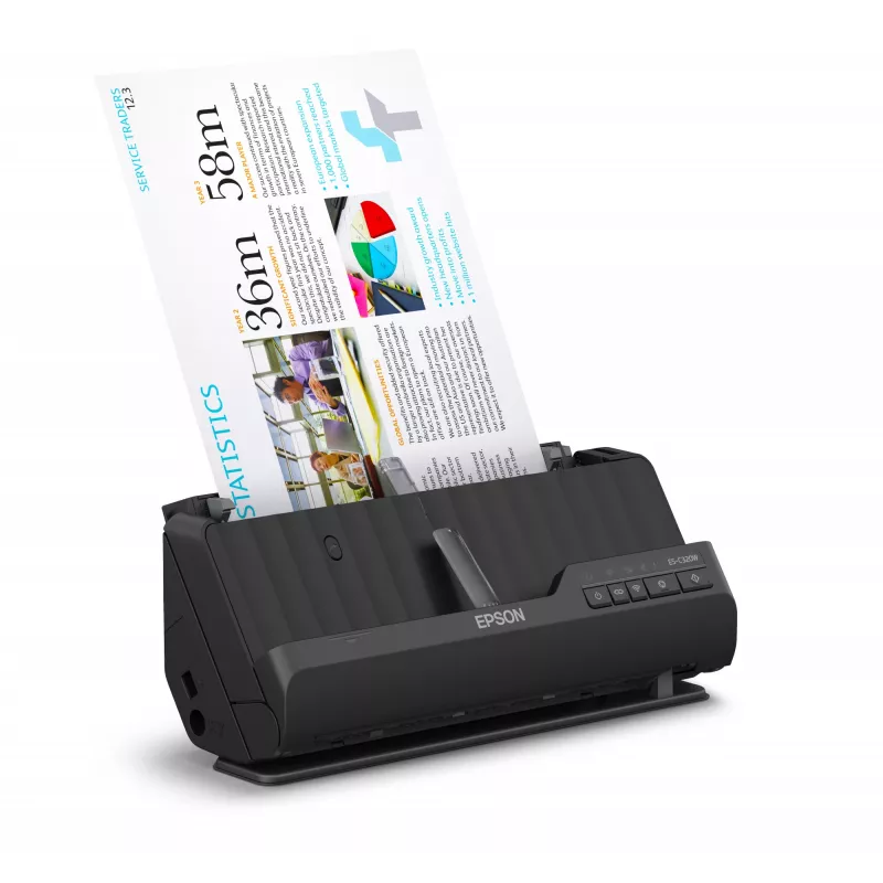 Epson ES-C320W ADF + lakštinis skaitytuvas 600 x 600 DPI A4 juodas