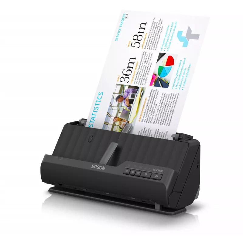 Epson ES-C320W ADF + lakštinis skaitytuvas 600 x 600 DPI A4 juodas