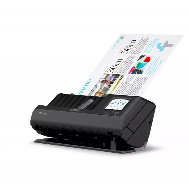 Epson ES-C380W ADF + plokščiasis dokumentų skaitytuvas 600 x 600 DPI A4 Juodas