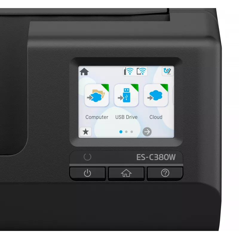 Epson ES-C380W ADF + plokščiasis dokumentų skaitytuvas 600 x 600 DPI A4 Juodas