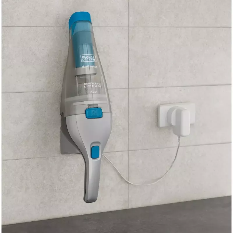 Black & Decker NVC215WA-QW DustBuster belaidis rankinis siurblys, 0,3 l dulkių talpykla, 1500 mAh Li-ion, plaunamas filtras, mėlynas/pilkas