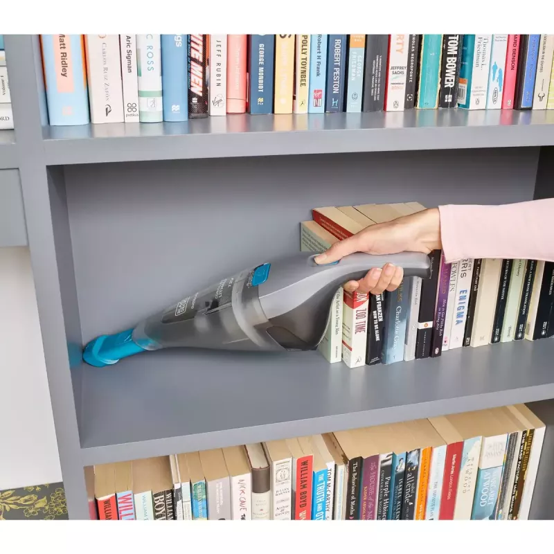 Black & Decker NVC215WA-QW DustBuster belaidis rankinis siurblys, 0,3 l dulkių talpykla, 1500 mAh Li-ion, plaunamas filtras, mėlynas/pilkas